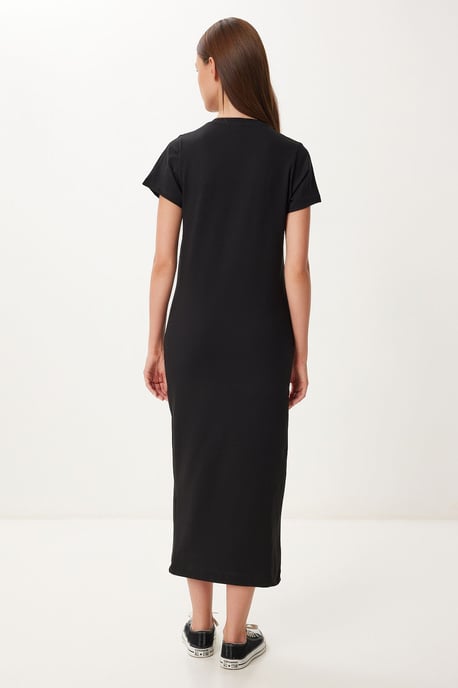 Schlankes Midi-Kleid mit seitlichem Schlitz - Image 3