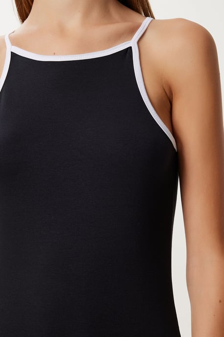 Halter Neck Gestreiftes Bodycon Mini-Kleid - Image 3