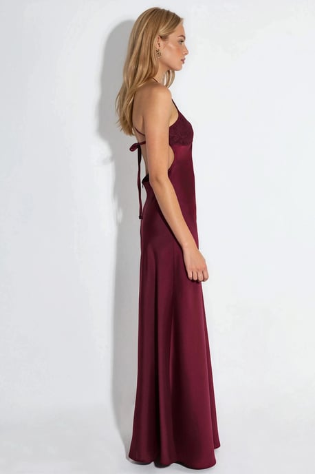 Herzkragen Maxikleid mit Spitze - Image 4