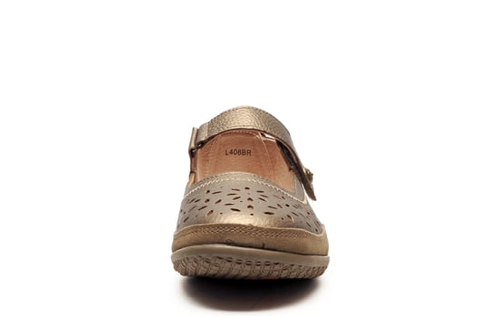 Boulevard Ontario Perforated Bar Leather Womens - Image 5