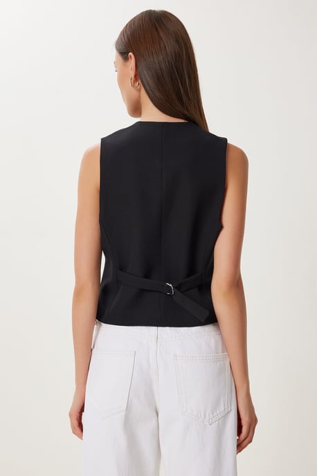 Crop-Button-Weste - Image 5
