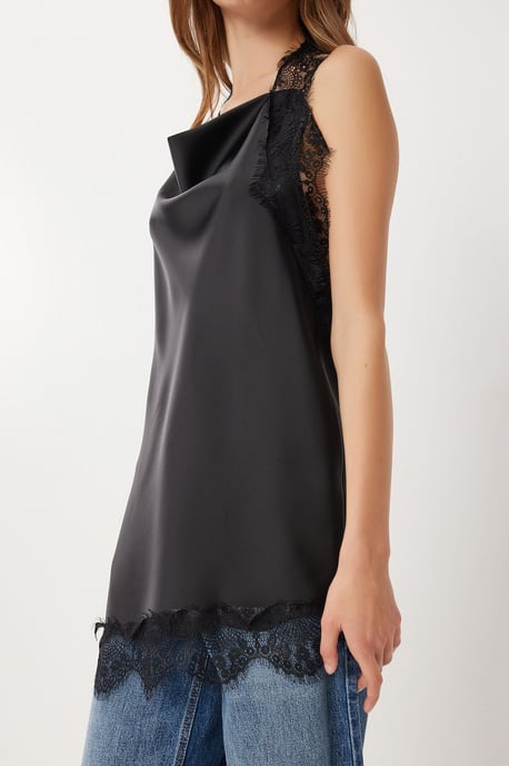 Ärmellose Halfter-Satinbluse - Image 4