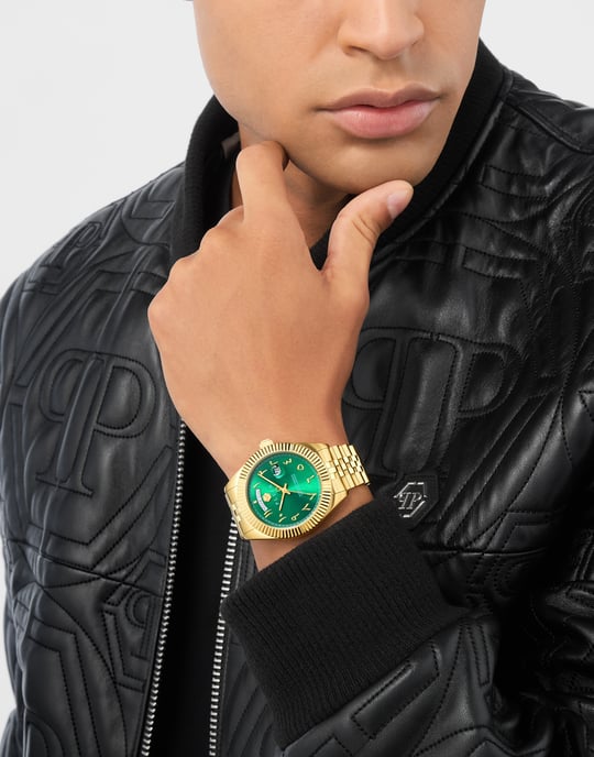 Philipp Plein Date Superlative Gold Herren Armbanduhr PWPNA1026 - Image 3