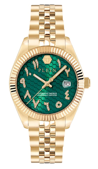 Philipp Plein Date Superlative Gold Damen Armbanduhr PWYFA0626 - Image 1