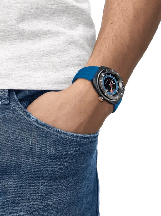 Tissot Sideral S Powermatic 80 Blau Herren Armbanduhr T1454079705701 - Image 6