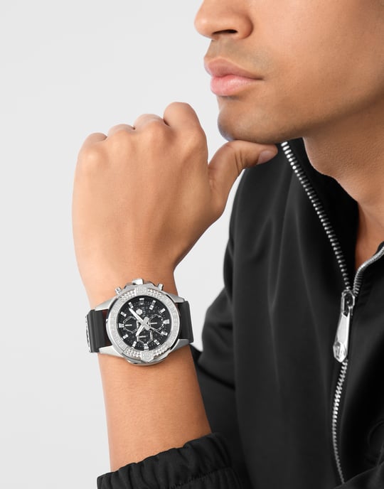 Philipp Plein The $kull Chrono Schwarz Herren Armbanduhr PWWFA0125 - Image 3