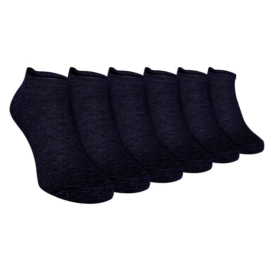 Sock Snob 6er-Pack Jungen Sneakersocken aus Baumwolle, atmungsaktiv, Knöchellänge - Marineblau - Image 1