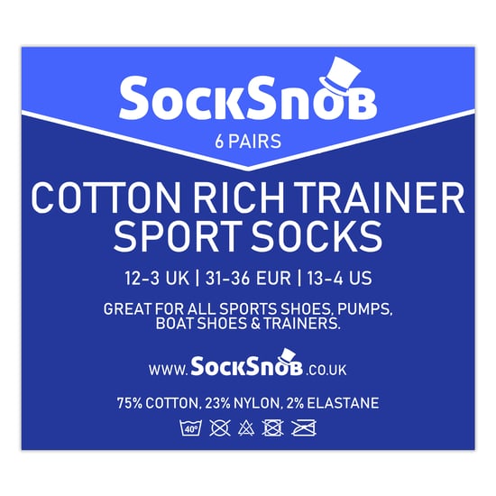 Sock Snob 6er-Pack Jungen Sneakersocken aus Baumwolle, atmungsaktiv, Knöchellänge - Marineblau - Image 2