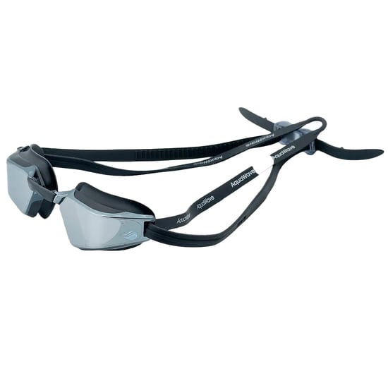 Aquawave - "Vectro MC Champ" Schwimmbrille Verspiegelt für Herren/Damen Unisex (Schwarz/Silber) - Image 1