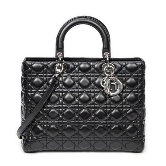 Large Lady Dior Zip Schultertasche - Image 1