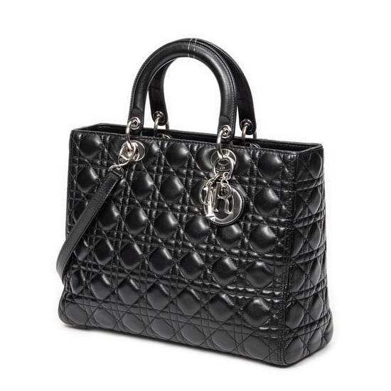 Large Lady Dior Zip Schultertasche - Image 2