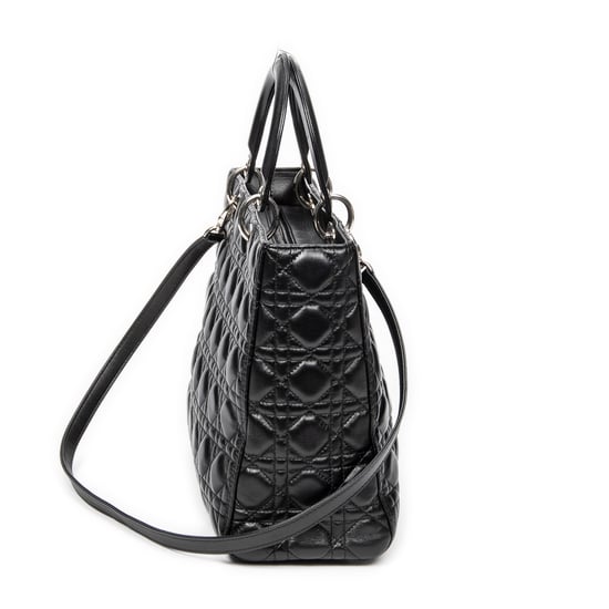 Large Lady Dior Zip Schultertasche - Image 4
