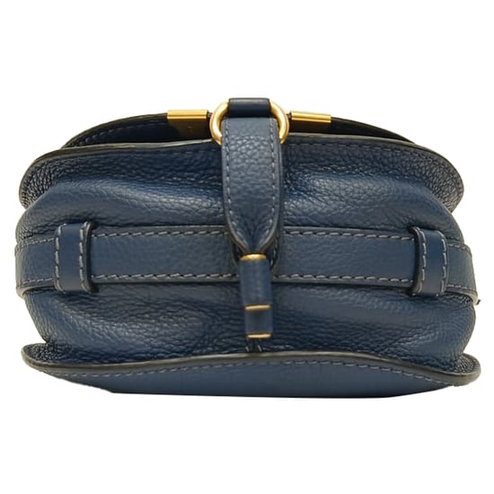 Chloé Marcie Kleine Umhängetasche aus blauem Leder - Image 5