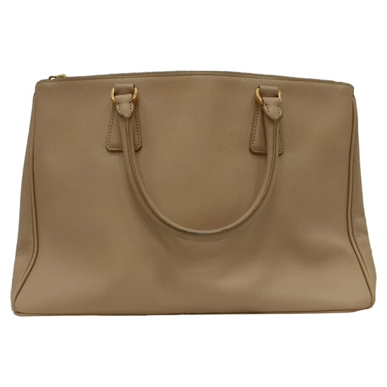 Prada Galleria Tote Bag Medium mit doppeltem Reißverschluss aus beigem Saffiano-Leder - Image 3