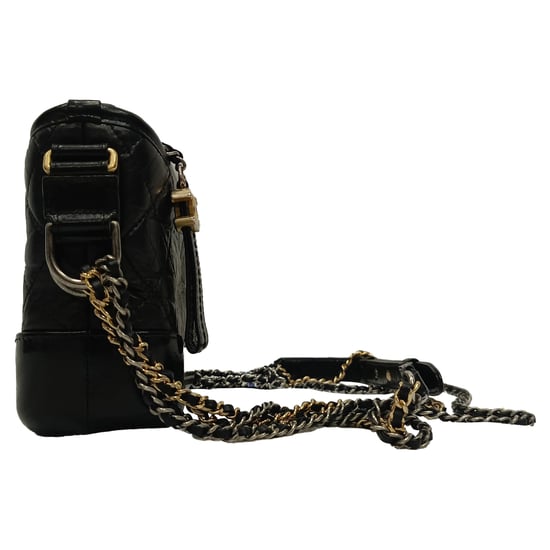 Kleine Chanel Gabrielle Hobo-Tasche aus schwarzem Kalbsleder - Image 2