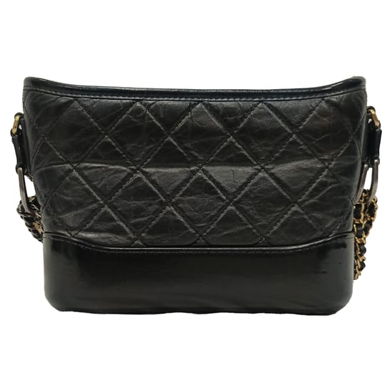 Kleine Chanel Gabrielle Hobo-Tasche aus schwarzem Kalbsleder - Image 3