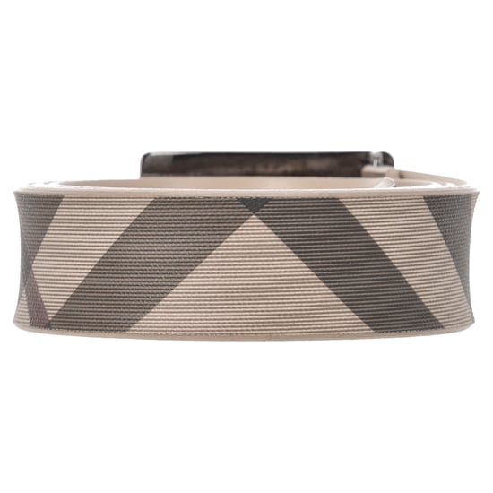 Burberry Gürtel mit Karomuster und Schnalle aus beigefarbenem PVC - Image 3