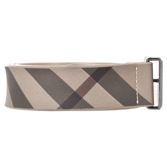 Burberry Gürtel mit Karomuster und Schnalle aus beigefarbenem PVC - Image 4