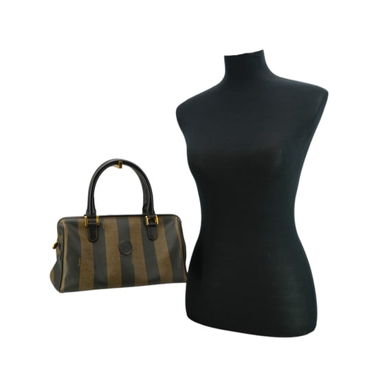 Fendi Vintage Stoffhandtasche Pequin Boston - Image 2