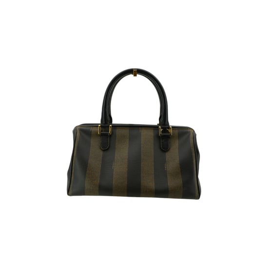 Fendi Vintage Stoffhandtasche Pequin Boston - Image 3