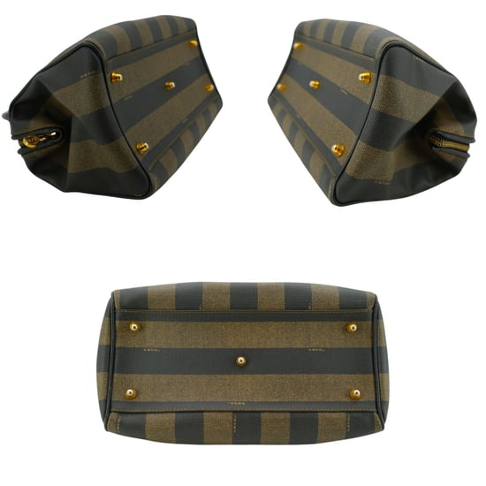 Fendi Vintage Stoffhandtasche Pequin Boston - Image 4