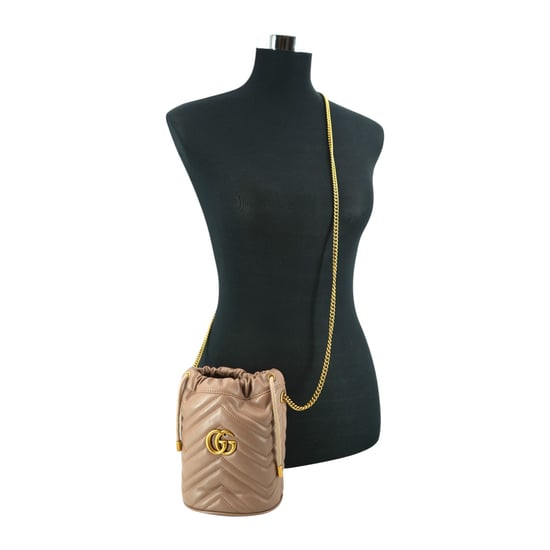 Gucci Leder-Schultertasche GG Marmont Bucket - Image 2