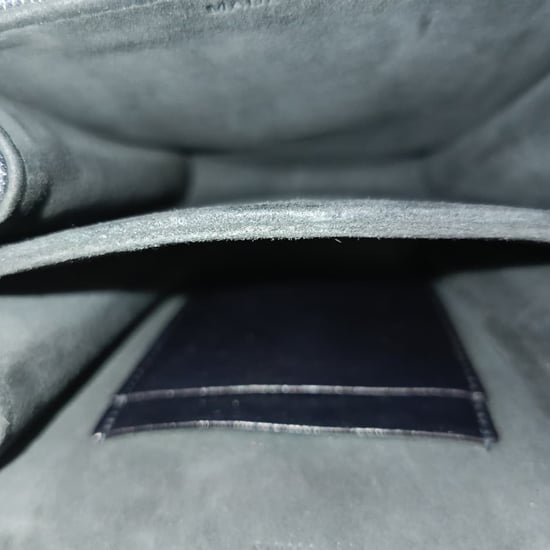 Dior Diorama Clutch-Tasche mit Nieten, vertikal, aus marineblauem Baumwoll-Denim - Image 5
