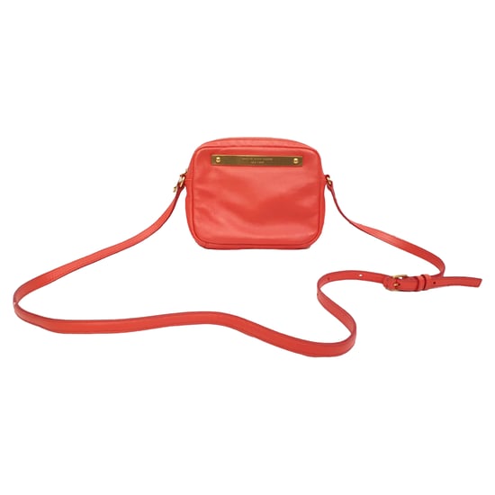 Marc by Marc Jacobs Schultertasche mit Logo-Plakette aus orangefarbenem Leder - Image 1