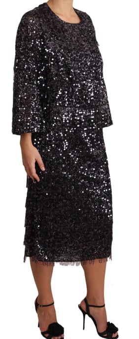 Pailletten-Midi-Kleid in lockerer Passform - Image 4