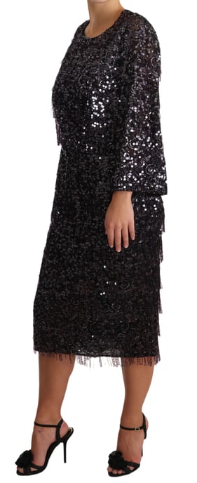 Pailletten-Midi-Kleid in lockerer Passform - Image 5