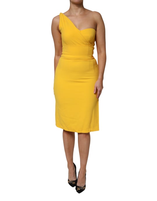 Ein-Schulter Crepe Kleid - Image 1