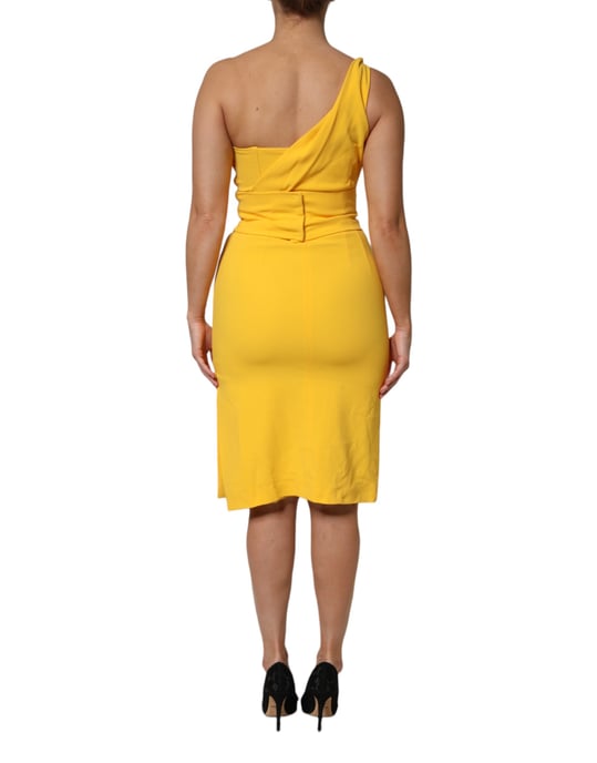 Ein-Schulter Crepe Kleid - Image 3