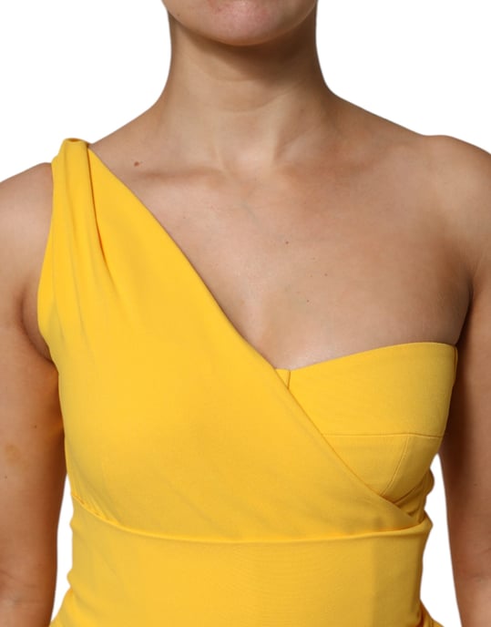 Ein-Schulter Crepe Kleid - Image 4