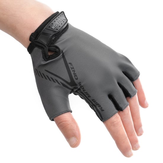 Meteor - Radfahrer-Handschuhe "MX10" - Schaumstoff (Grau) - Image 5
