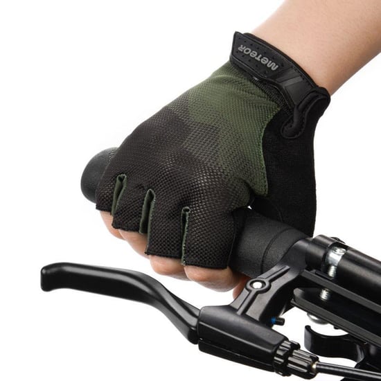 Meteor - Kontrast - Radfahrer-Handschuhe "MX22" - Polyester, Nylon, PU, Elastan (Dunkelgrün/Schwarz) - Image 5