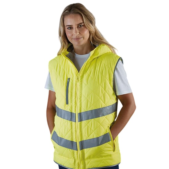 Yoko - "Kensington" Weste mit Kapuze für Herren (Fluoreszierendes Gelb) - Image 1