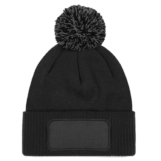 Beechfield Unisex Bommelmütze Snowstar, bedruckbar (Schwarz/Anthrazit) - Image 2