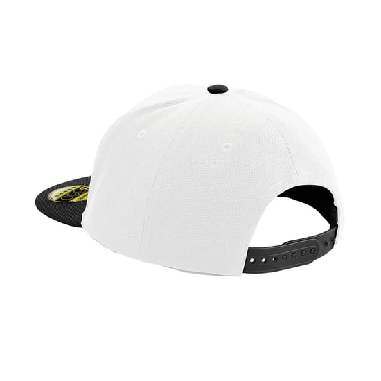Beechfield - "Original" Snapback Mütze Flacher Schirm für Herren/Damen Unisex (Weiß/Schwarz) - Image 2