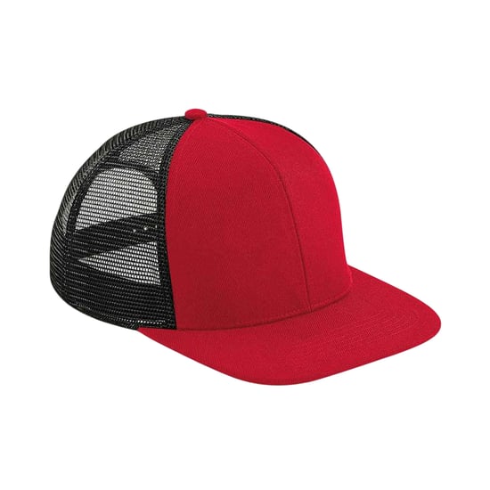 Beechfield - "Original" Trucker Cap Flacher Schirm (Rot/Schwarz) - Image 1