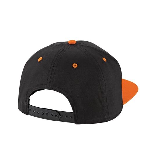 Beechfield - Snapback Mütze 5 Segmente für Herren/Damen Unisex (Schwarz/Orange) - Image 2