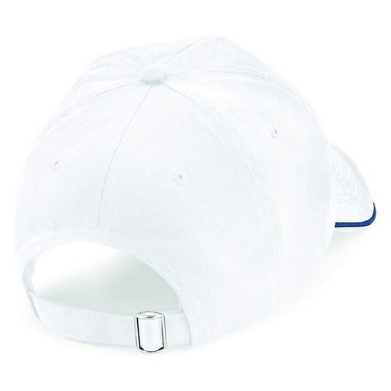 Beechfield Unisex Authentic 5 Panel Baseballkappe Für Erwachsene (Weiß/Navy) - Image 2