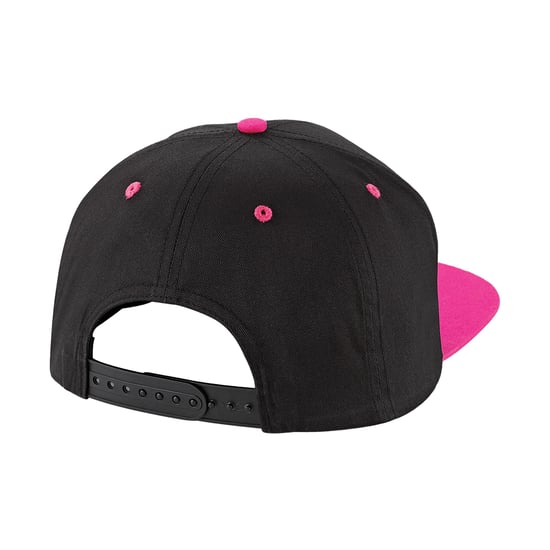 Beechfield - Snapback Mütze 5 Segmente für Herren/Damen Unisex (Schwarz/Fuchsie) - Image 2