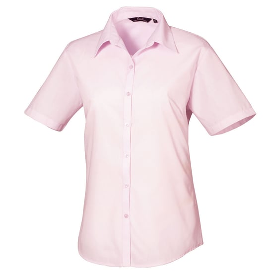 Premier Popeline-Kurzarmbluse für Damen/Damen (Pink) - Image 1