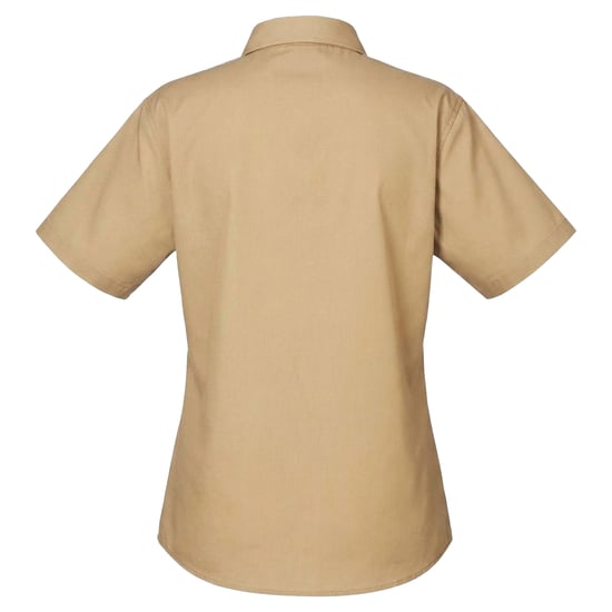 Premier Popeline-Kurzarmbluse für Damen/Damen (Khaki) - Image 2