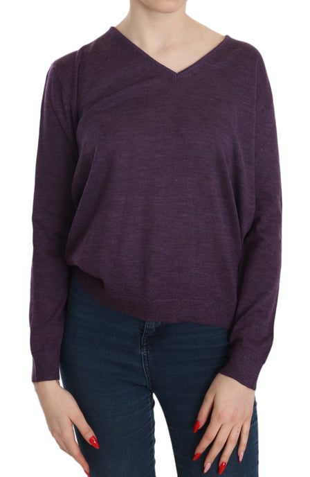BYBLOS Lila V-Ausschnitt Langarmpullover - Image 1