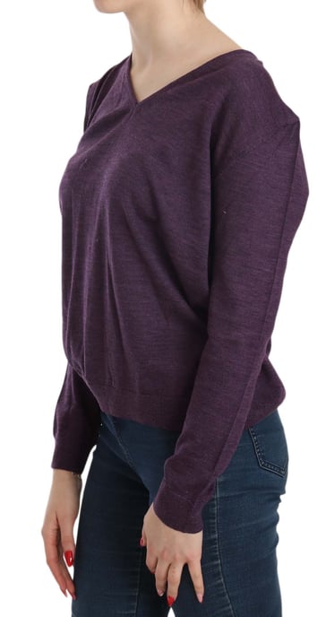 BYBLOS Lila V-Ausschnitt Langarmpullover - Image 2