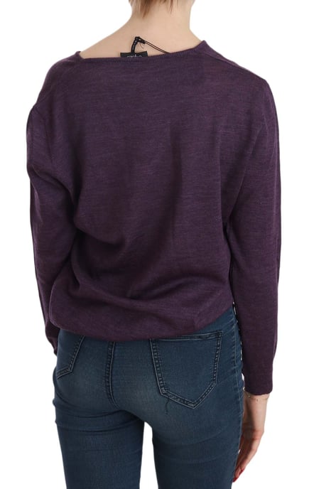 BYBLOS Lila V-Ausschnitt Langarmpullover - Image 3