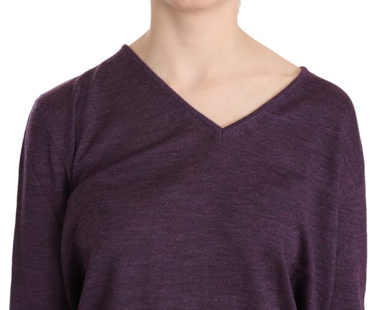 BYBLOS Lila V-Ausschnitt Langarmpullover - Image 4