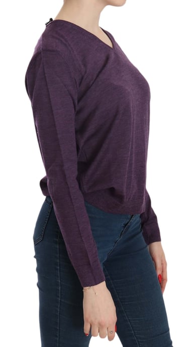 BYBLOS Lila V-Ausschnitt Langarmpullover - Image 5