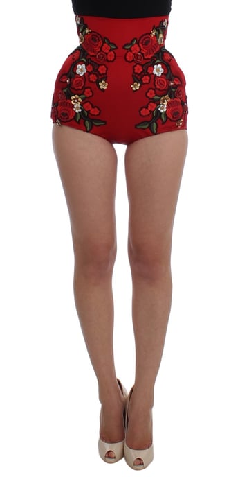 Dolce Gabbana Shorts mit Floralstickerei und Hoher Taille - Image 1